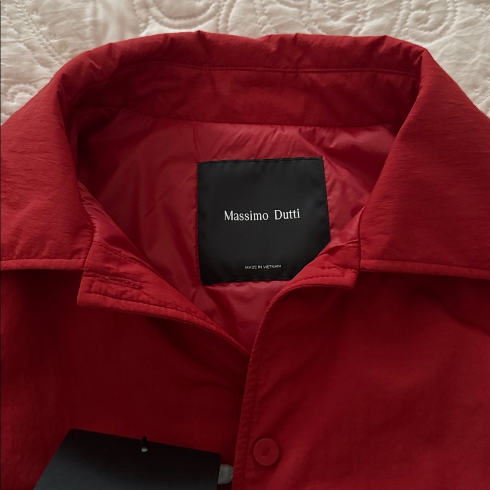 Massimo Dutti Red Shirt Jacket - Picture 2 of 4